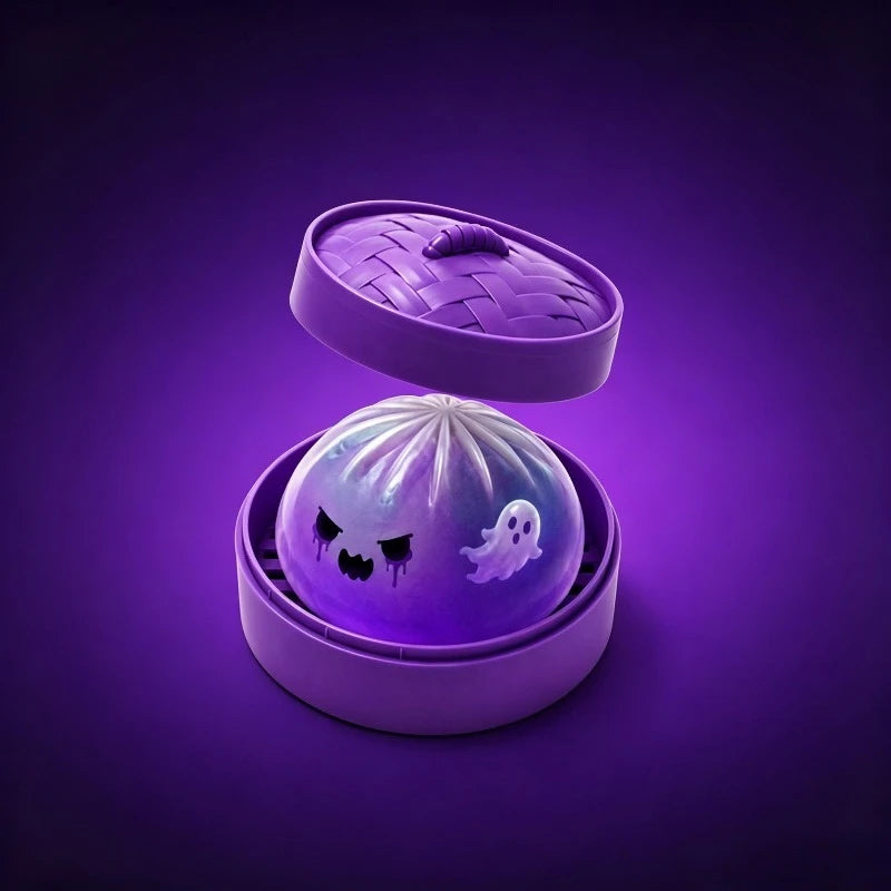 Halloween Ghost Dumpling Squishy with Steamer
