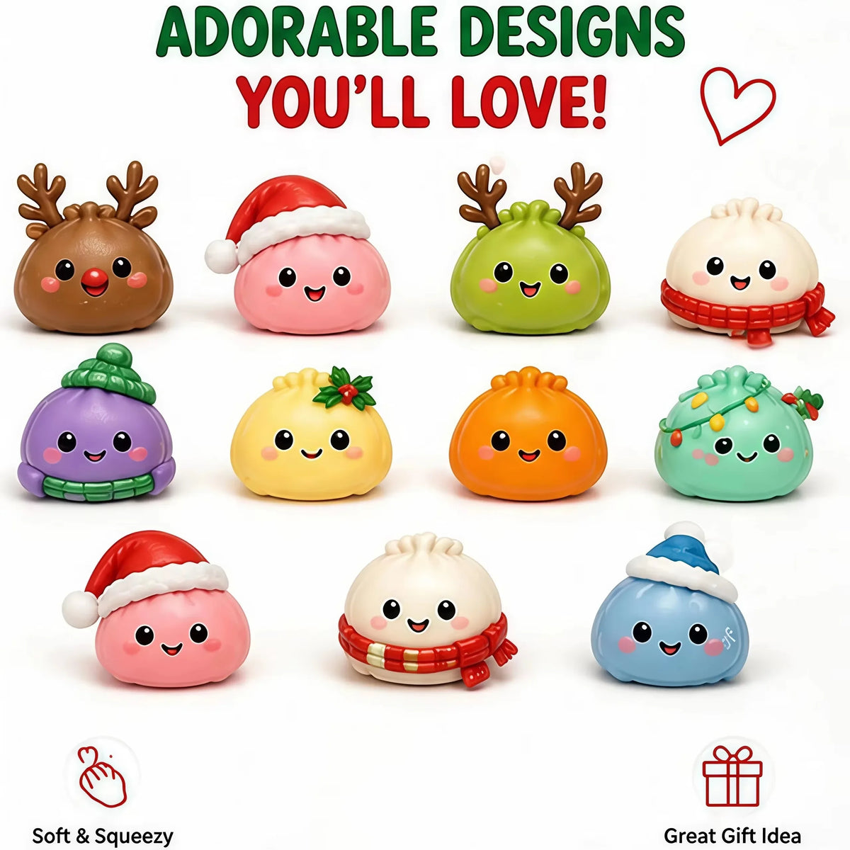 Christmas Dumpling Squishy Advent Calendar - 24 Days